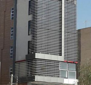 Can we use sun shading louvers as building’s facade?